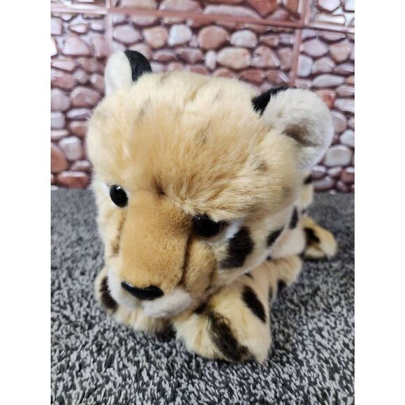 FAO Schwarz Plush Cheetah Cub 13" Stuffed Animal Soft Leopard #A91 - Picture 2 of 7